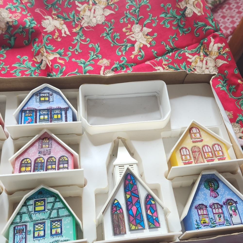 Vintage ALPINE VILLAGE.  Christmas Village.